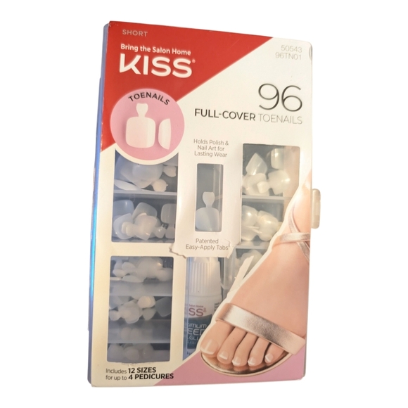 NIB KISS 96 Full-Cover Short Toenails Kit - Picture 2 of 4
